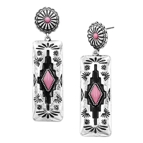 Western Howlite Stone Bar Jewelry for Women Cowgirl Chic