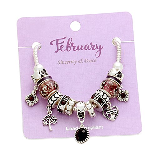 Women's Birthstone Charm Bracelet